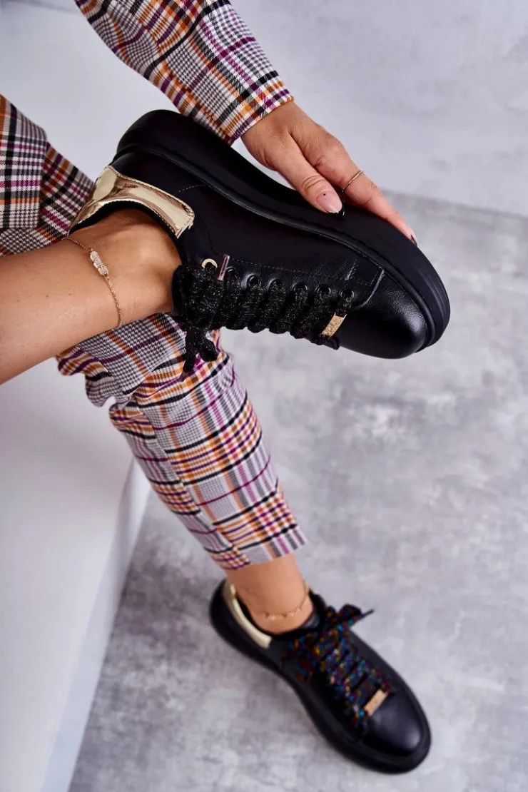 GOE Sneakersy Damskie*Damskie Buty Sportowe KK2N4073 Czarne