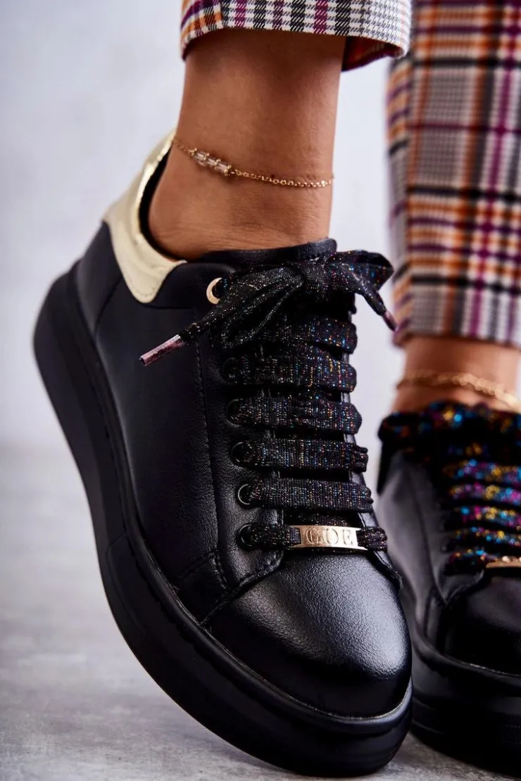 GOE Sneakersy Damskie*Damskie Buty Sportowe KK2N4073 Czarne
