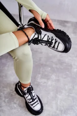 Damskie Big Star Shoes Damskie Buty Sportowe Memory Foam System Big Star KK274053 Czarno-Szare