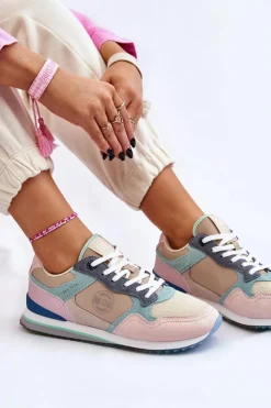 Big Star Shoes Buty Sportowe Big Star|Sneakersy Damskie*Damskie Buty Sportowe Memory Foam System Big Star LL274347 Multikolor