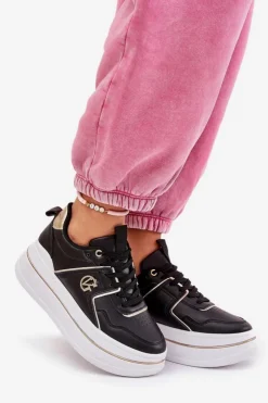 Boto Buty Sportowe Na Platformie|Sneakersy Damskie*Damskie Buty Sportowe Na Platformie Czarne Caldeno