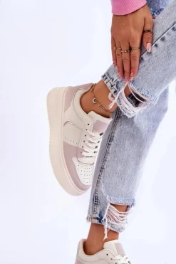 Boto Buty Sportowe Na Platformie|Sneakersy Damskie*Damskie Buty Sportowe Na Wysokiej Platformie Jasnobeżowe Bexley