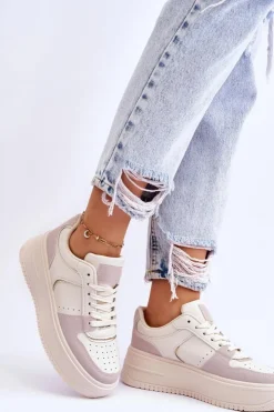 Boto Buty Sportowe Na Platformie|Sneakersy Damskie*Damskie Buty Sportowe Na Wysokiej Platformie Jasnobeżowe Bexley