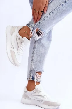 Damskie Boto Damskie Buty Sportowe Na Platformie Białe Henley