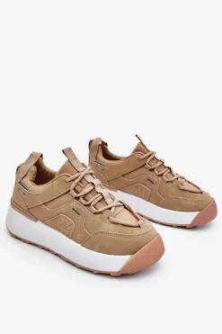 Boto Buty Sportowe Na Platformie|Sneakersy Damskie*Damskie Buty Sportowe Na Platformie Beżowe Dakari