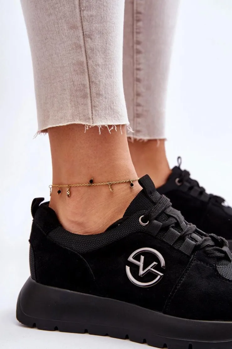 Damskie Buty damskie Vinceza Damskie Buty Sportowe Na Platformie Czarne Aisha