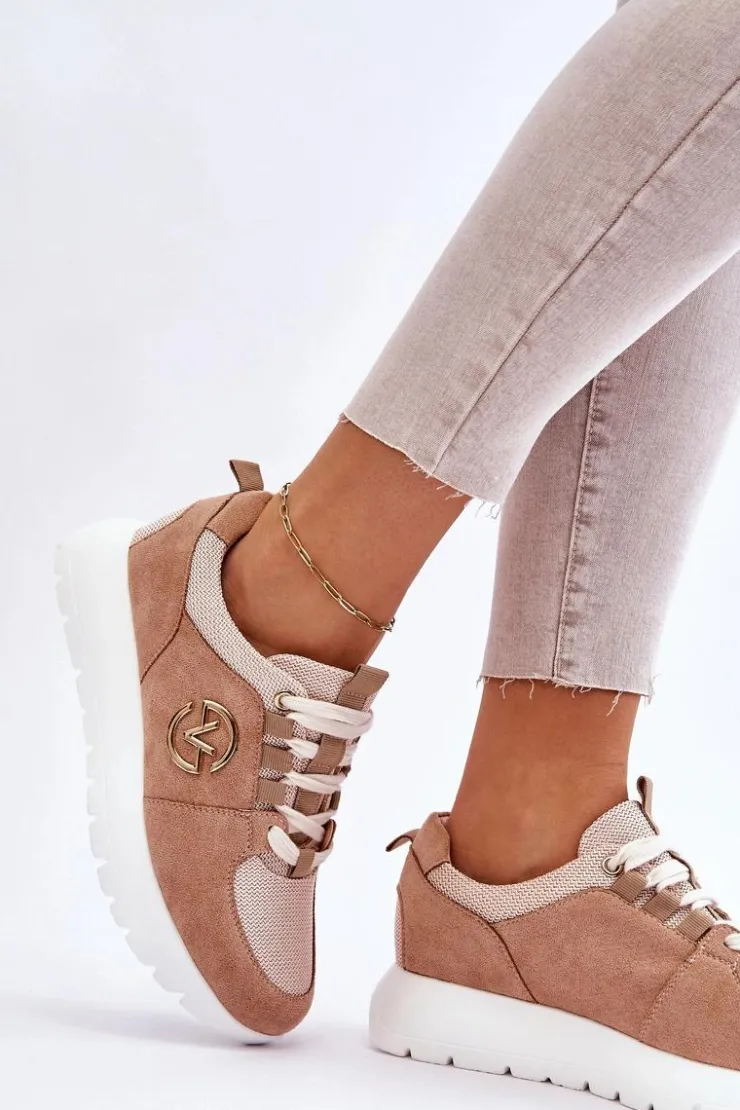 Sale Buty damskie Vinceza Damskie Buty Sportowe Na Platformie Beżowe Aisha Beżowy