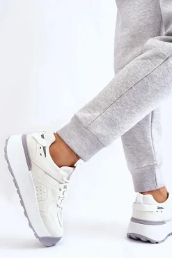 Clearance Boto Damskie Buty Sportowe Na Platformie Białe Dakari