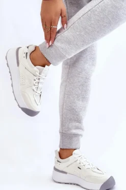 Clearance Boto Damskie Buty Sportowe Na Platformie Białe Dakari