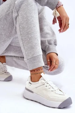 Clearance Boto Damskie Buty Sportowe Na Platformie Białe Dakari