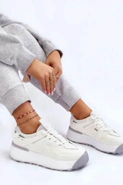 Clearance Boto Damskie Buty Sportowe Na Platformie Białe Dakari