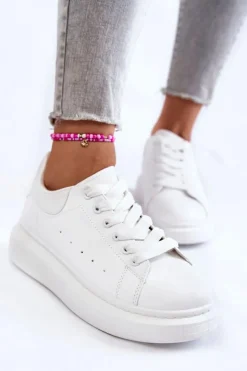 Damskie Boto Damskie Buty Sportowe Na Platformie Białe Eliso