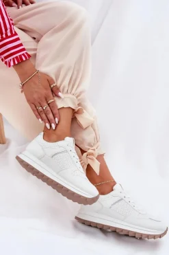 Damskie Boto Damskie Buty Sportowe Na Platformie Białe Yandia