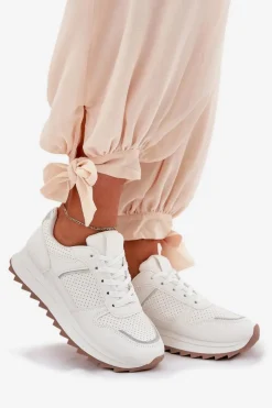 Damskie Boto Damskie Buty Sportowe Na Platformie Białe Yandia