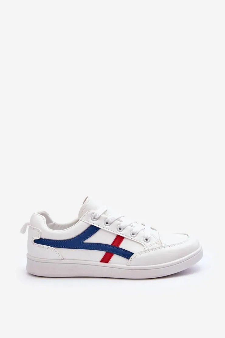 Boto Buty Sportowe Na Platformie|Sneakersy Damskie*Damskie Buty Sportowe Niskie z Paskami Białe Alemessa