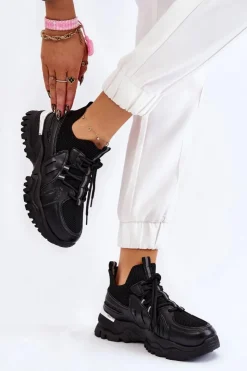 Damskie Boto Damskie Buty Sportowe Skarpetkowe Wsuwane Czarne Berna