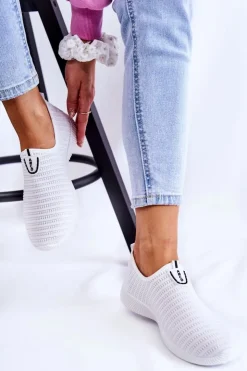 Damskie Boto Damskie Buty Sportowe Slip-On Białe Charlien