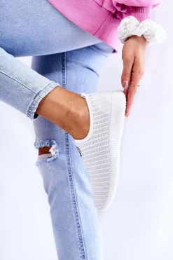 Damskie Boto Damskie Buty Sportowe Slip-On Białe Charlien