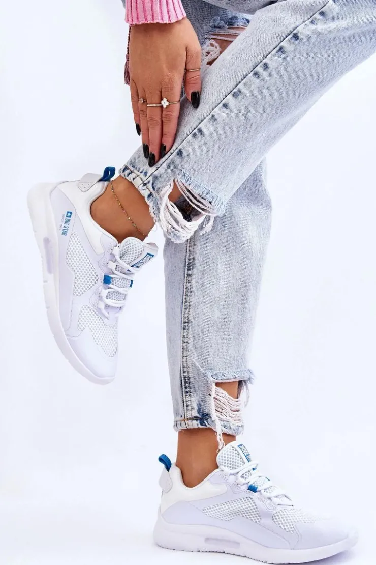 Damskie Big Star Shoes Damskie Buty Sportowe Sneakersy Big Star LL274373 Białe