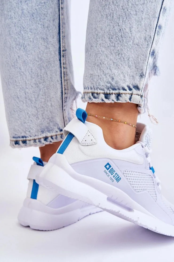 Damskie Big Star Shoes Damskie Buty Sportowe Sneakersy Big Star LL274373 Białe