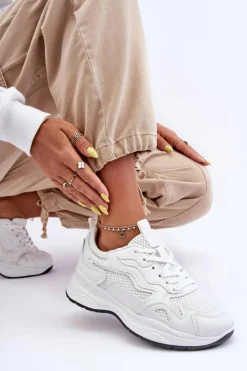 Best Boto Damskie Buty Sportowe Sneakersy Na Platformie Białe Lomare