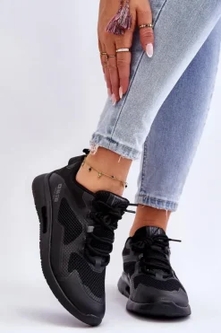 Damskie Big Star Shoes Damskie Buty Sportowe Sneakersy Big Star LL274372 Czarne