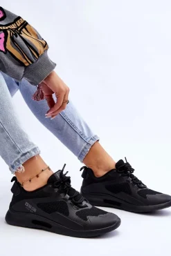 Damskie Big Star Shoes Damskie Buty Sportowe Sneakersy Big Star LL274372 Czarne