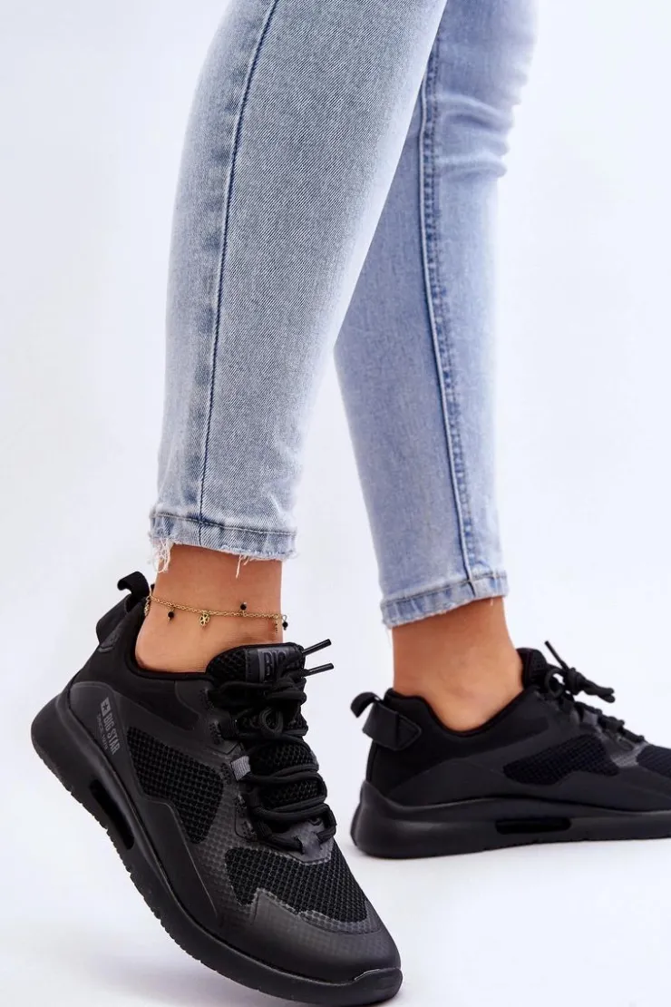 Damskie Big Star Shoes Damskie Buty Sportowe Sneakersy Big Star LL274372 Czarne
