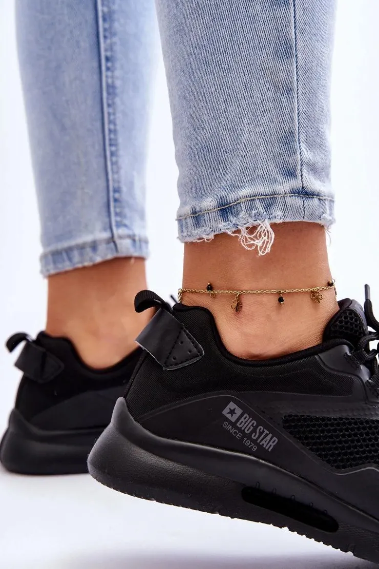 Damskie Big Star Shoes Damskie Buty Sportowe Sneakersy Big Star LL274372 Czarne