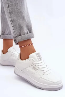 Damskie Big Star Shoes Damskie Buty Sportowe Sneakersy Big Star MM274354 Białe