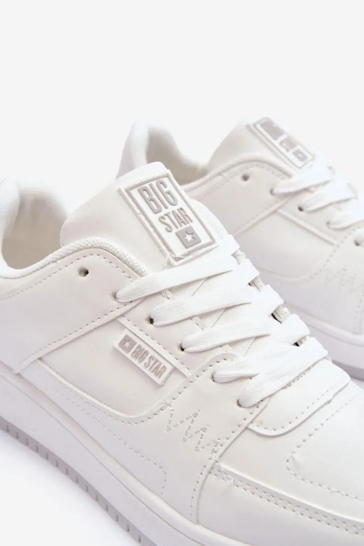 Damskie Big Star Shoes Damskie Buty Sportowe Sneakersy Big Star MM274354 Białe