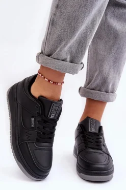 Big Star Shoes Buty Sportowe Big Star|Sneakersy Damskie*Damskie Buty Sportowe Sneakersy Big Star MM274353 Czane Czarny