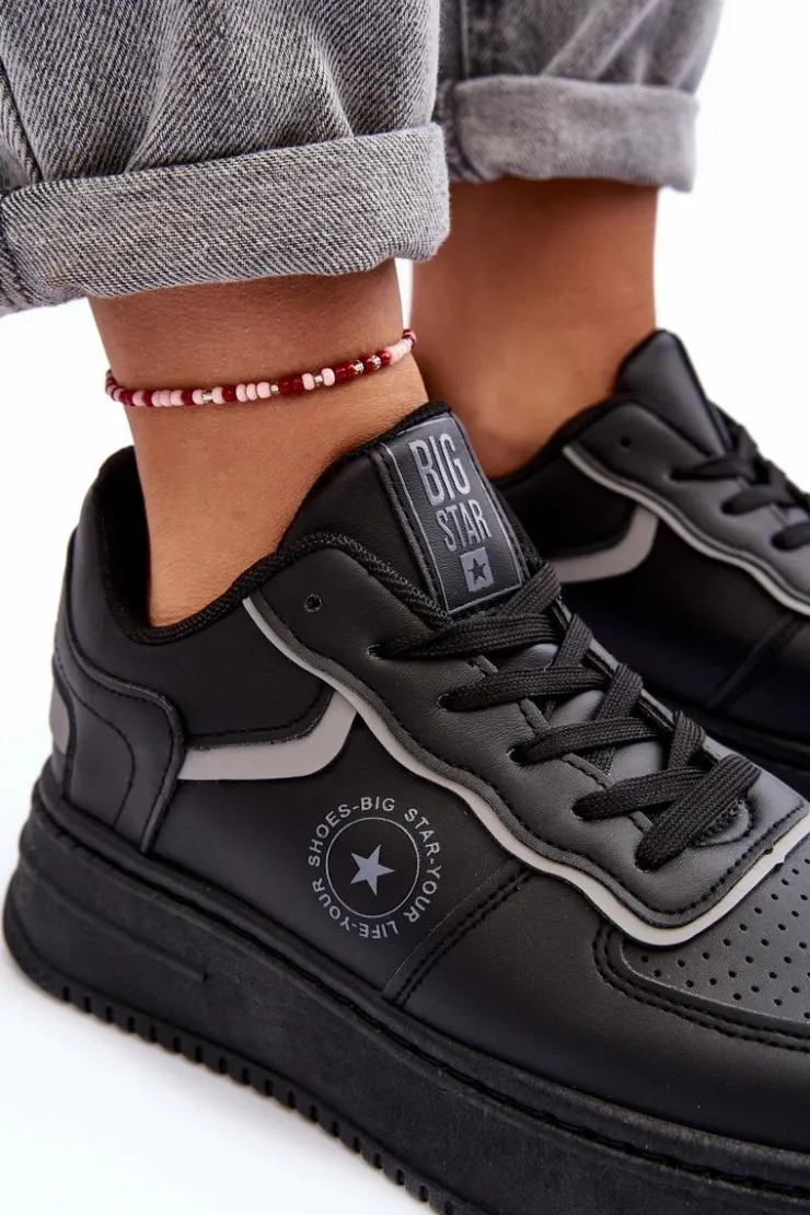 Damskie Big Star Shoes Damskie Buty Sportowe Sneakersy Big Star MM274232 Czarne