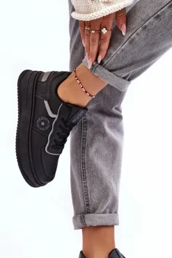 Damskie Big Star Shoes Damskie Buty Sportowe Sneakersy Big Star MM274232 Czarne