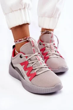 Damskie Big Star Shoes Damskie Buty Sportowe Sneakersy Big Star KK274060 Szare