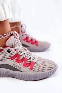 Damskie Big Star Shoes Damskie Buty Sportowe Sneakersy Big Star KK274060 Szare
