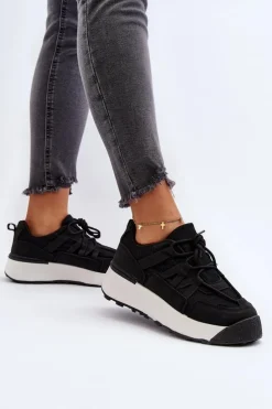 Boto Sneakersy Damskie*Damskie Buty Sportowe Sneakersy Czarne Phyrena