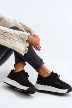 Boto Sneakersy Damskie*Damskie Buty Sportowe Sneakersy Czarne Phyrena