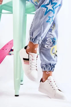 Damskie Boto Damskie Buty Sportowe Wiązane Białe Renesme