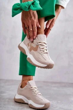 Buty damskie Vinceza Damskie Buty Sportowe Wiązane Beżowe Tolea
