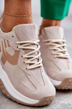 Buty damskie Vinceza Damskie Buty Sportowe Wiązane Beżowe Tolea