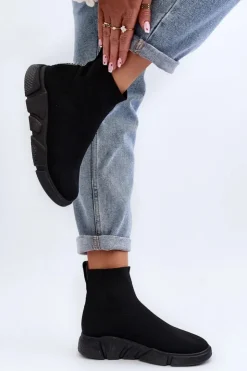 Damskie Boto Damskie Buty Sportowe Ze Skarpetą Czarne Zirila