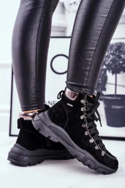 Damskie Big Star Shoes Damskie Buty Trekkingowe Trapery Skóra Zamsz Big Star GG274893