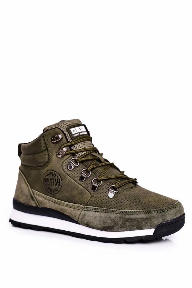 Outlet Big Star Shoes Damskie Buty Trekkingowe Big Star Khaki GG274617