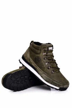Outlet Big Star Shoes Damskie Buty Trekkingowe Big Star Khaki GG274617