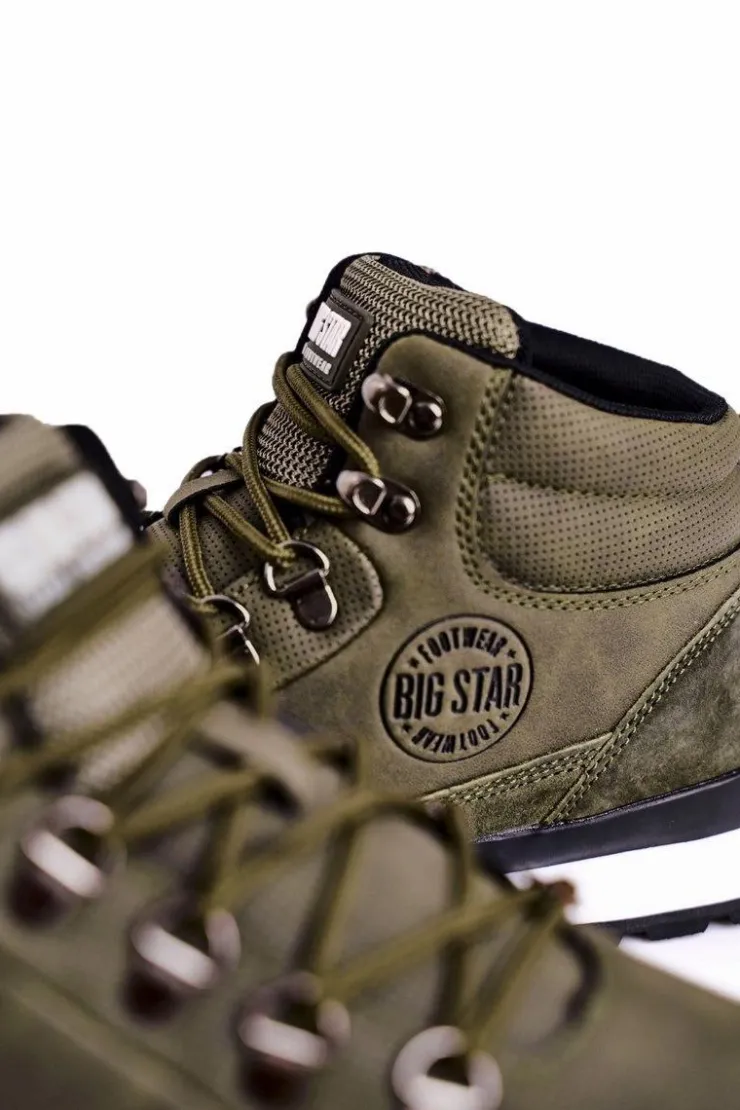 Outlet Big Star Shoes Damskie Buty Trekkingowe Big Star Khaki GG274617