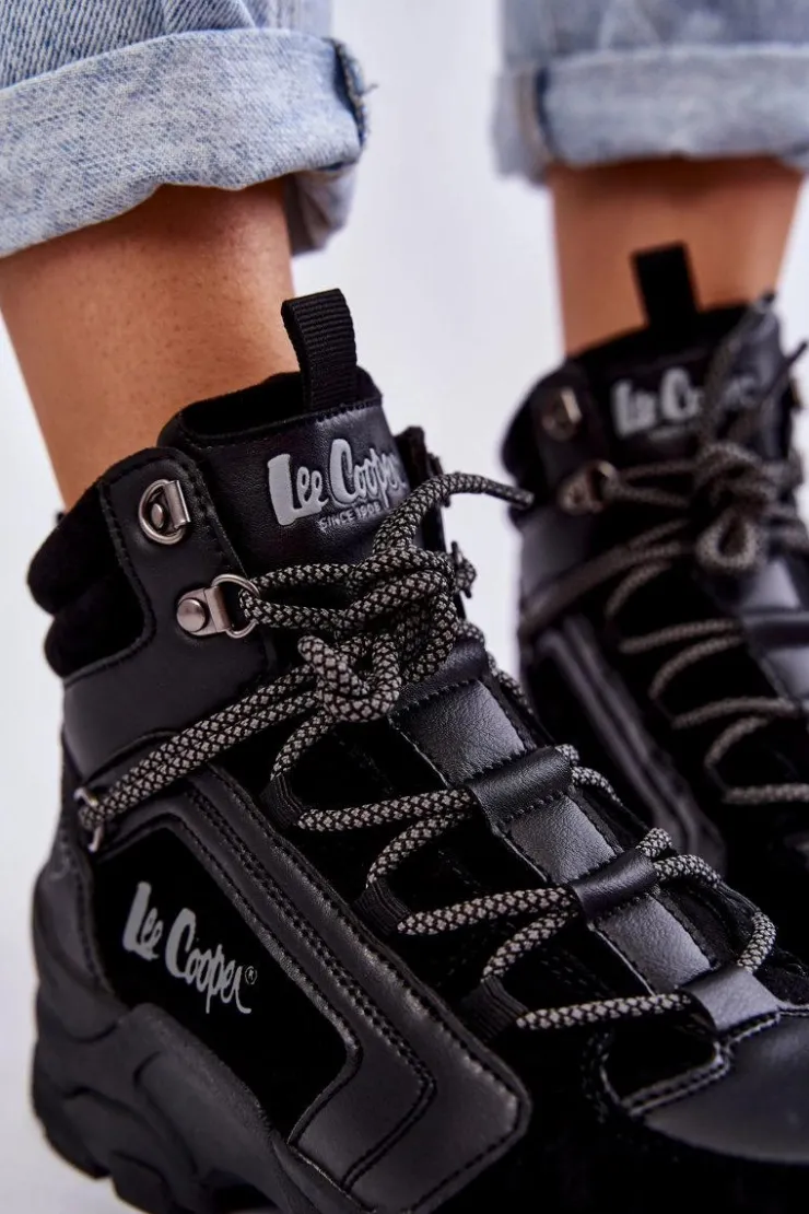 Damskie Lee Cooper Damskie Buty Trekkingowe Trapery LCJ-22-31-1441 Czarne