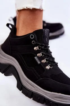 Big Star Shoes Trekkingowe Damskie|Damskie Trapery*Damskie Buty Trekkingowe Trapery Memory Foam Big Star KK274364 Czarne