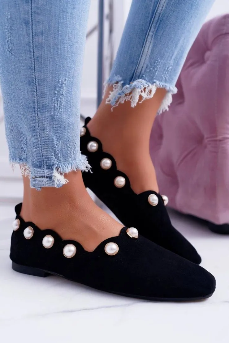 Clearance Boto Damskie Czarne Baleriny Lu Boo Milis