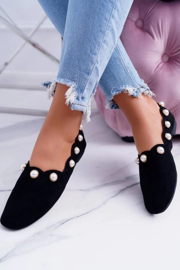 Clearance Boto Damskie Czarne Baleriny Lu Boo Milis